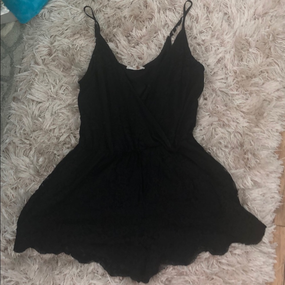 Black lace romper